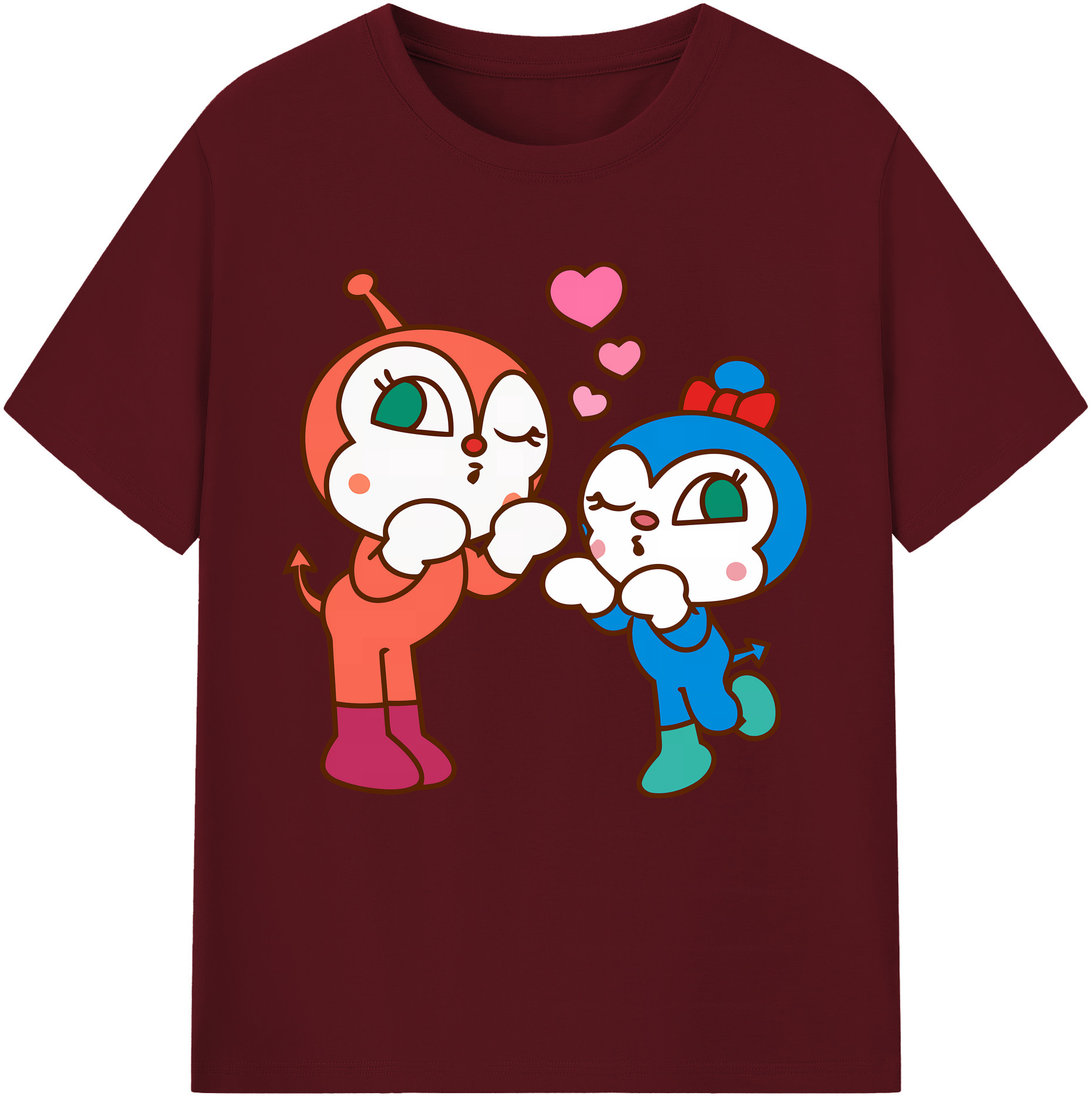 （画像用） アンパンマン Anpanman 綿100％半袖Tシャツ（フロントプリント）